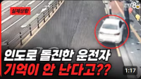 인도로 돌진한 운전자...기억이 안 난다고??