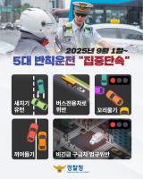 9월 1일부터 5대 반칙운전 